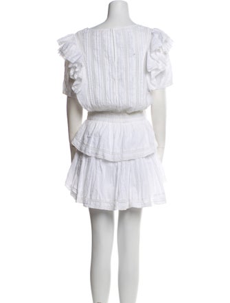 LoveShackFancy Scoop Neck Mini Dress