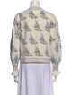 LoveShackFancy Floral Print V-Neck Sweater
