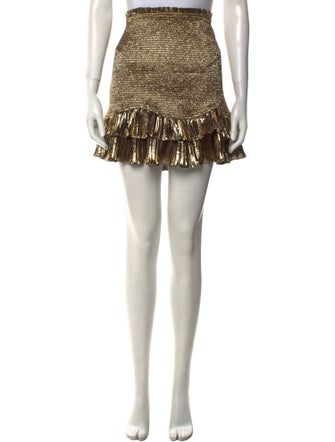 LoveShackFancy Ruffle Embellishment Mini Skirt