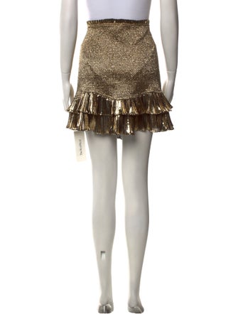 LoveShackFancy Ruffle Embellishment Mini Skirt