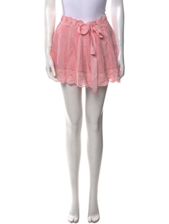 LoveShackFancy Striped Mini Skirt