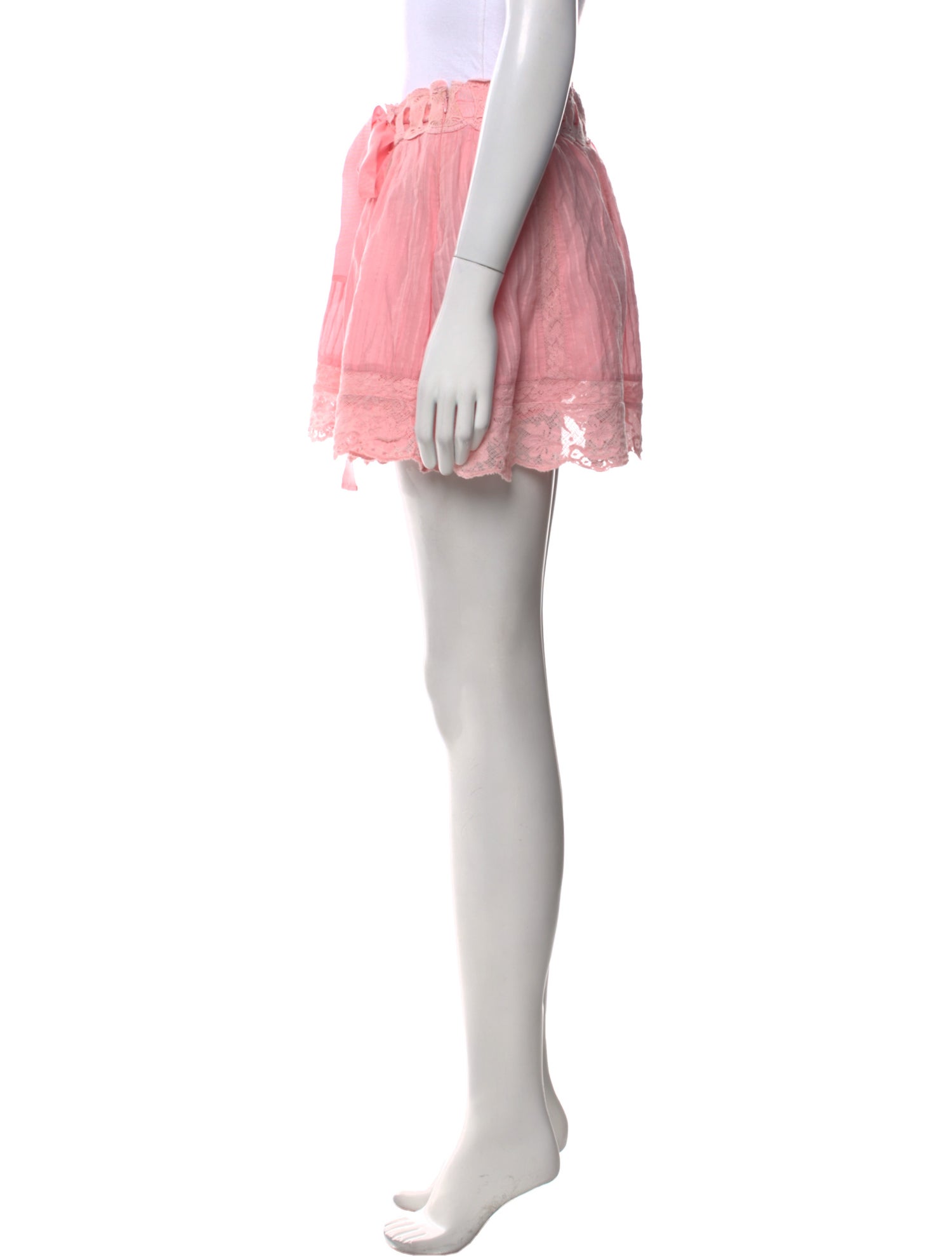 LoveShackFancy Striped Mini Skirt