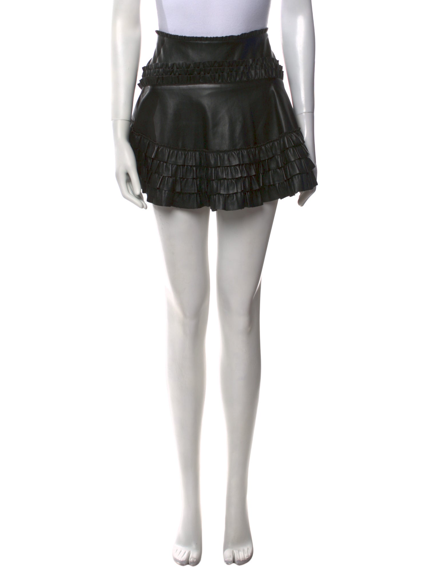 LoveShackFancy Ruffle Embellishment Mini Skirt