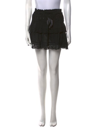 LoveShackFancy Ruffle Embellishment Mini Skirt