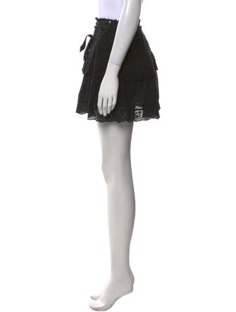 LoveShackFancy Ruffle Embellishment Mini Skirt