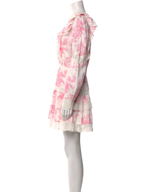 LoveShackFancy Floral Print Mini Dress