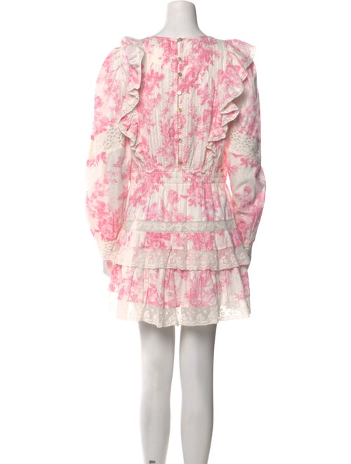 LoveShackFancy Floral Print Mini Dress