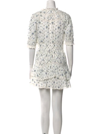 LoveShackFancy Floral Print Mini Dress