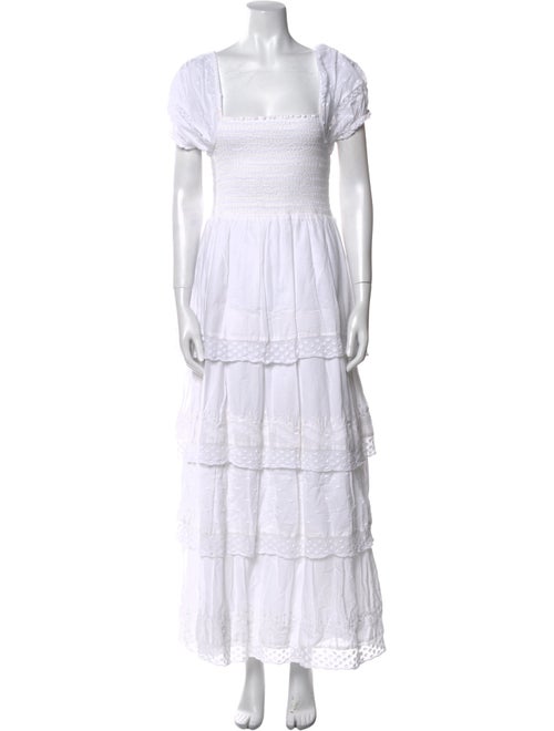 LoveShackFancy Square Neckline Long Dress