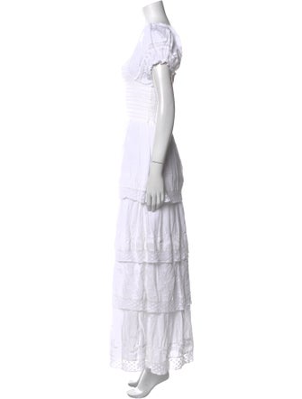 LoveShackFancy Square Neckline Long Dress