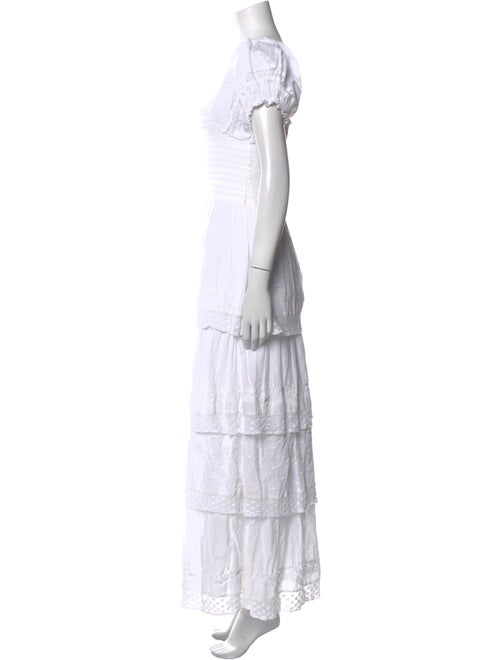 LoveShackFancy Square Neckline Long Dress