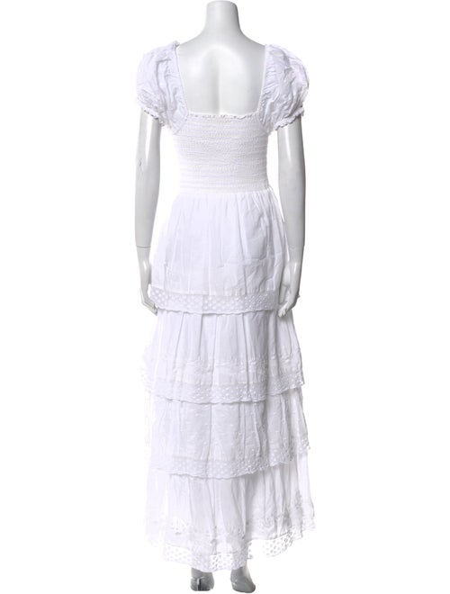 LoveShackFancy Square Neckline Long Dress