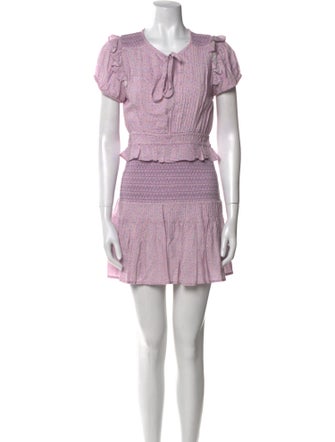 LoveShackFancy Scoop Neck Mini Dress
