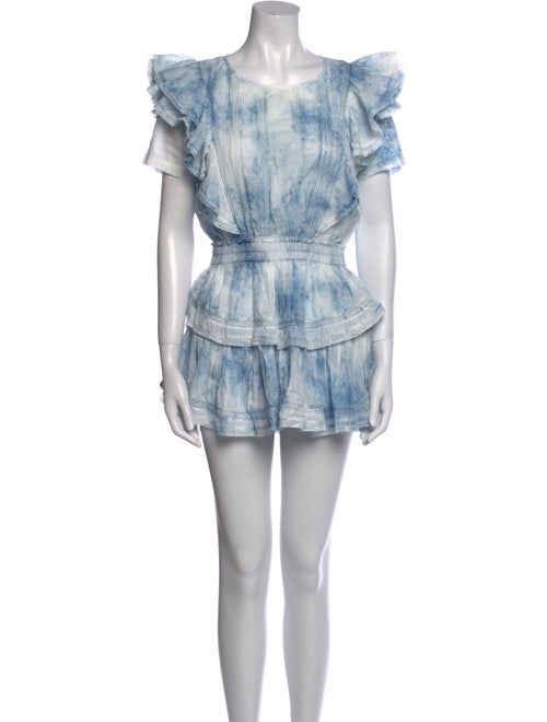 LoveShackFancy Tie-Dye Print Mini Dress