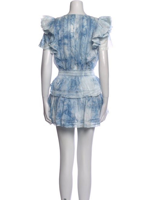 LoveShackFancy Tie-Dye Print Mini Dress