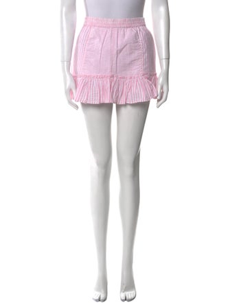 LoveShackFancy Striped Mini Skirt