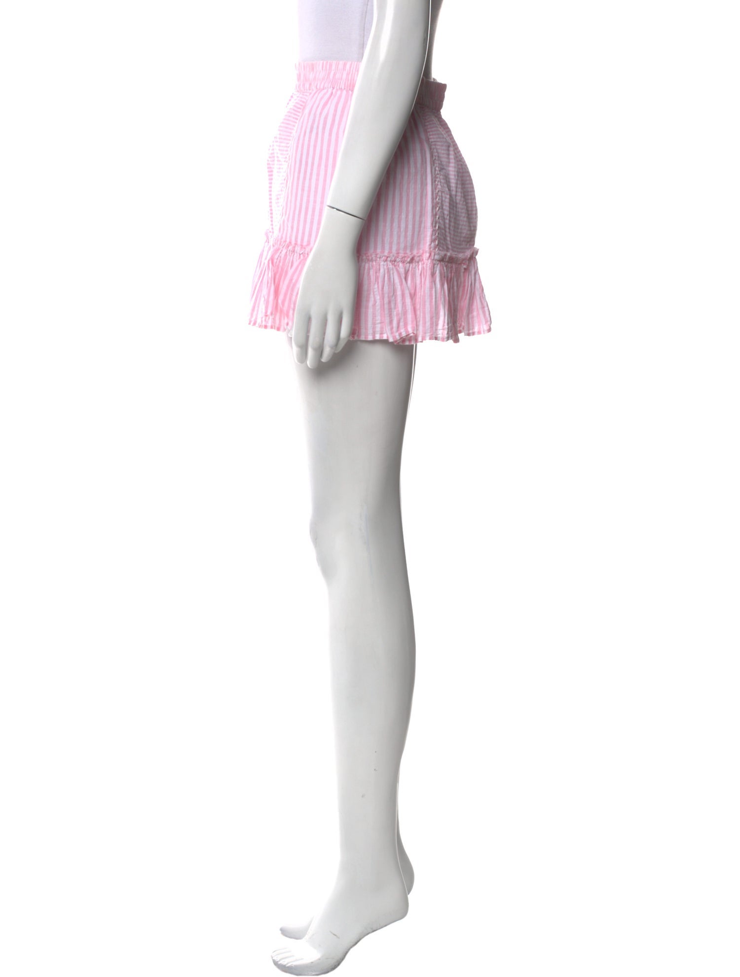 LoveShackFancy Striped Mini Skirt