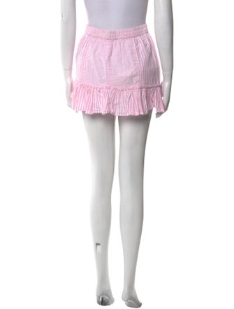 LoveShackFancy Striped Mini Skirt