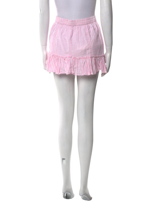 LoveShackFancy Striped Mini Skirt