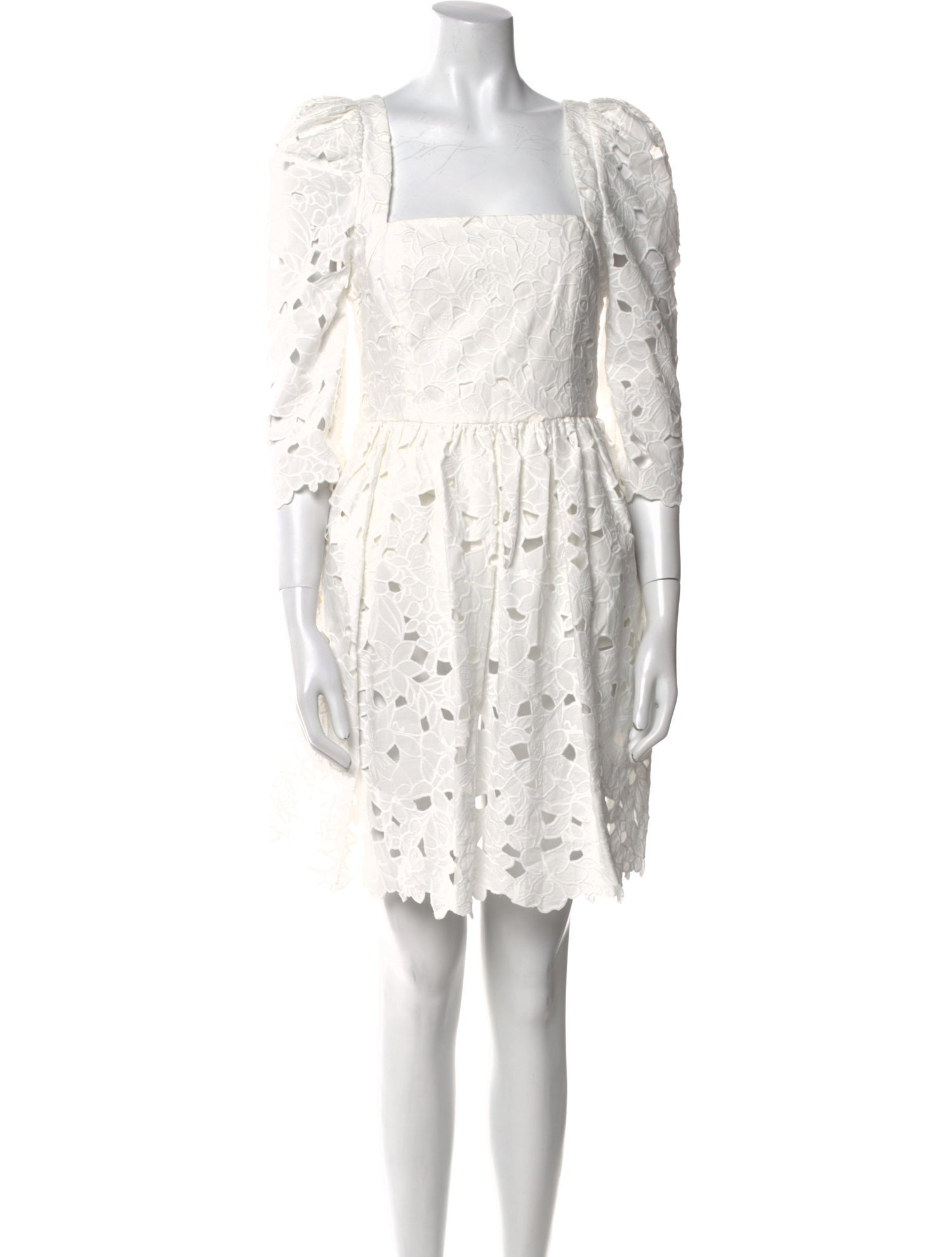 LoveShackFancy Lace Pattern Mini Dress