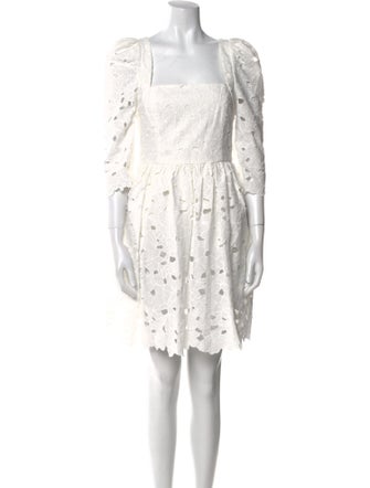 LoveShackFancy Lace Pattern Mini Dress