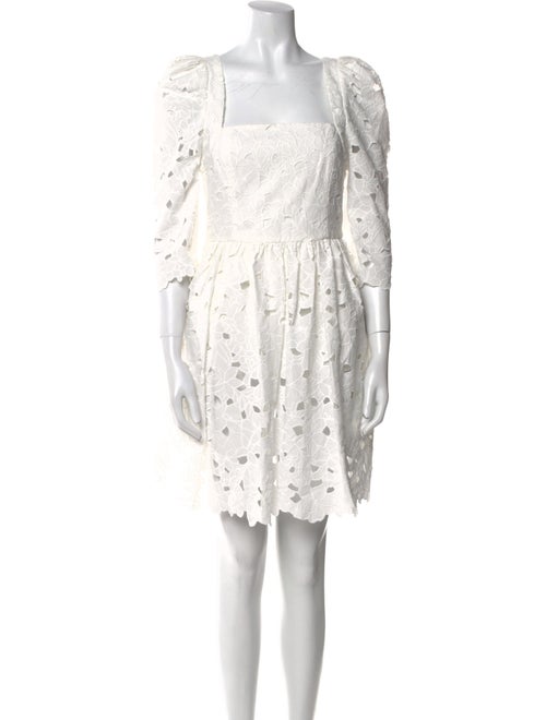 LoveShackFancy Lace Pattern Mini Dress