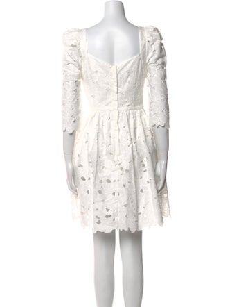 LoveShackFancy Lace Pattern Mini Dress