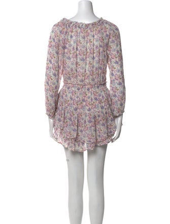 LoveShackFancy Floral Print Mini Dress