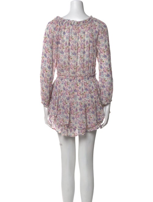 LoveShackFancy Floral Print Mini Dress