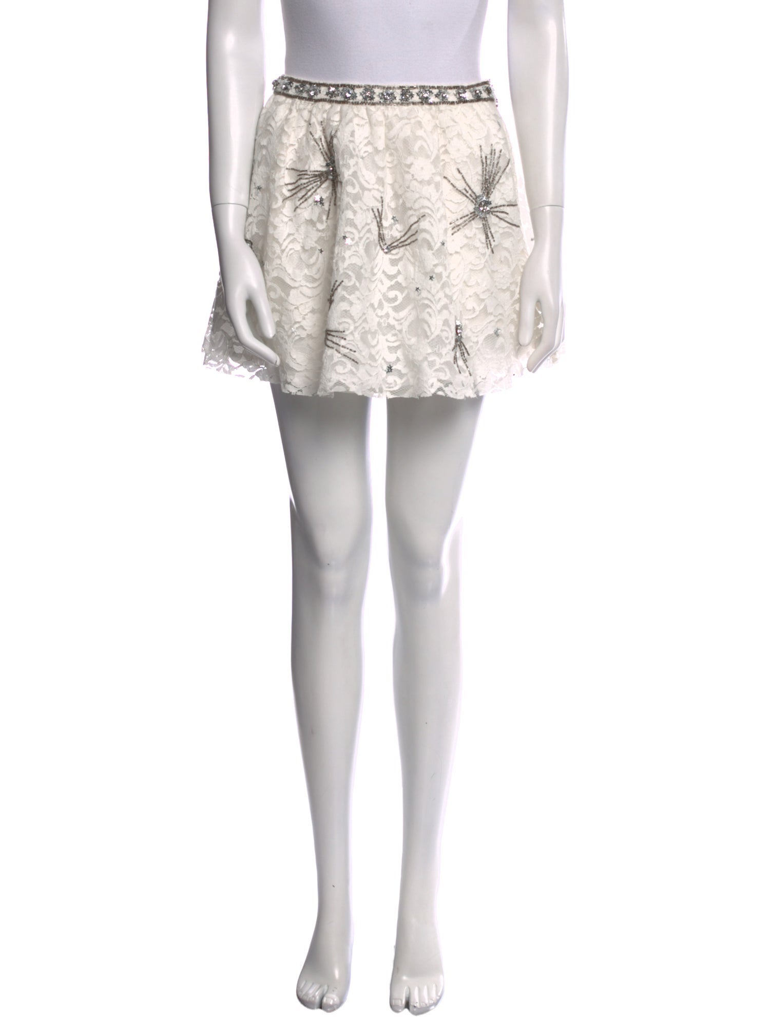 LoveShackFancy Lace Pattern Mini Skirt