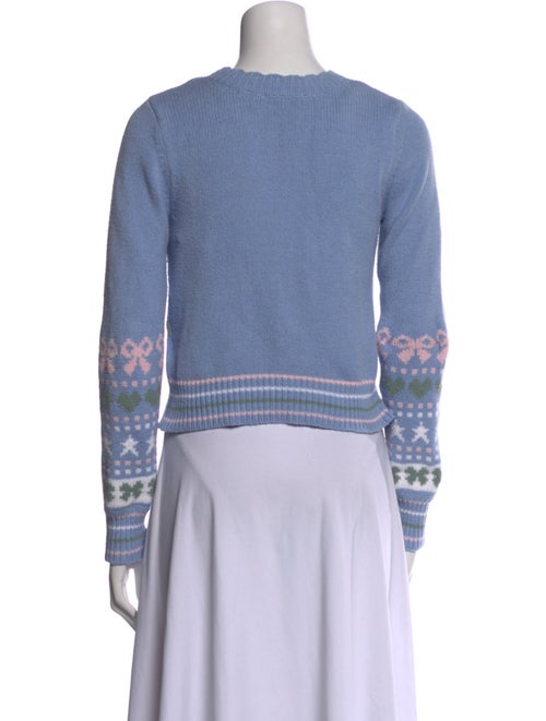 LoveShackFancy Striped Crew Neck Crop Top