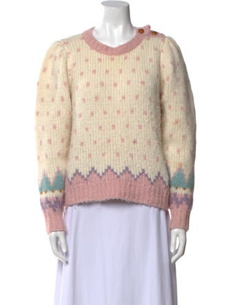 LoveShackFancy Alpaca Printed Sweater