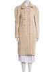 LoveShackFancy Wool Striped Faux Fur Coat