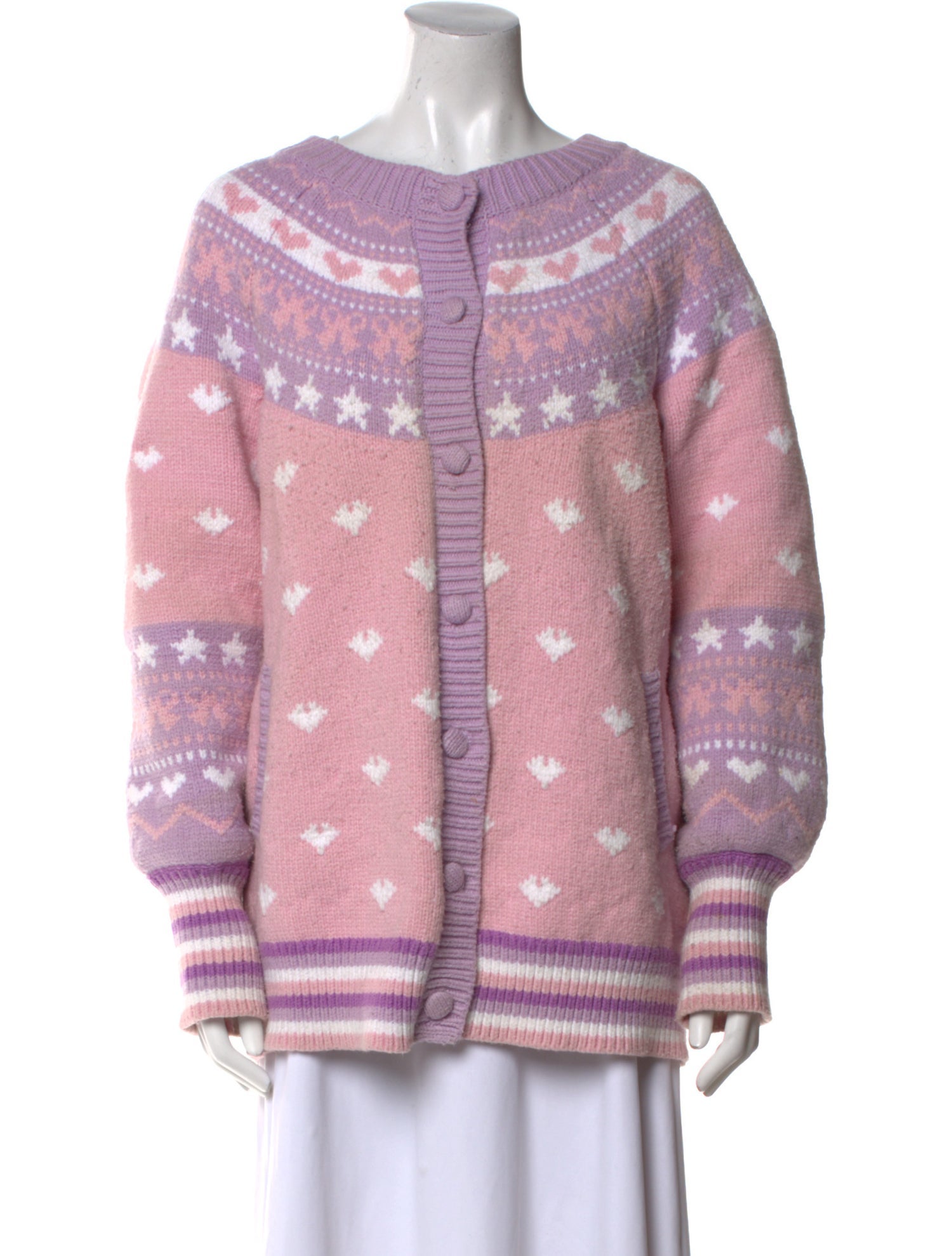 LoveShackFancy Printed Scoop Neck Sweater