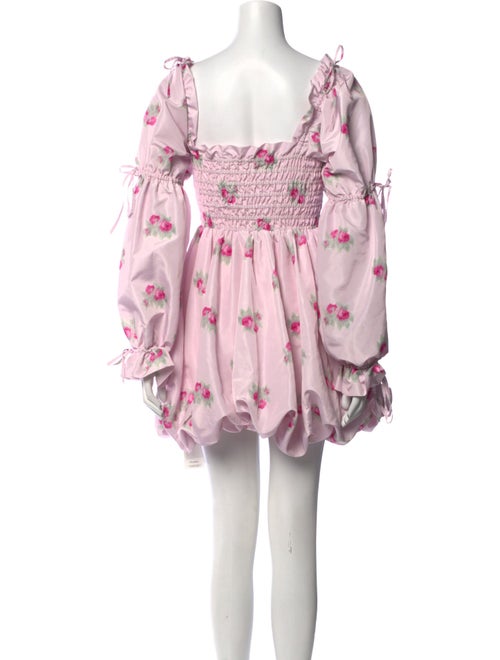 LoveShackFancy Floral Print Mini Dress