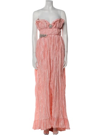 LoveShackFancy Strapless Long Dress