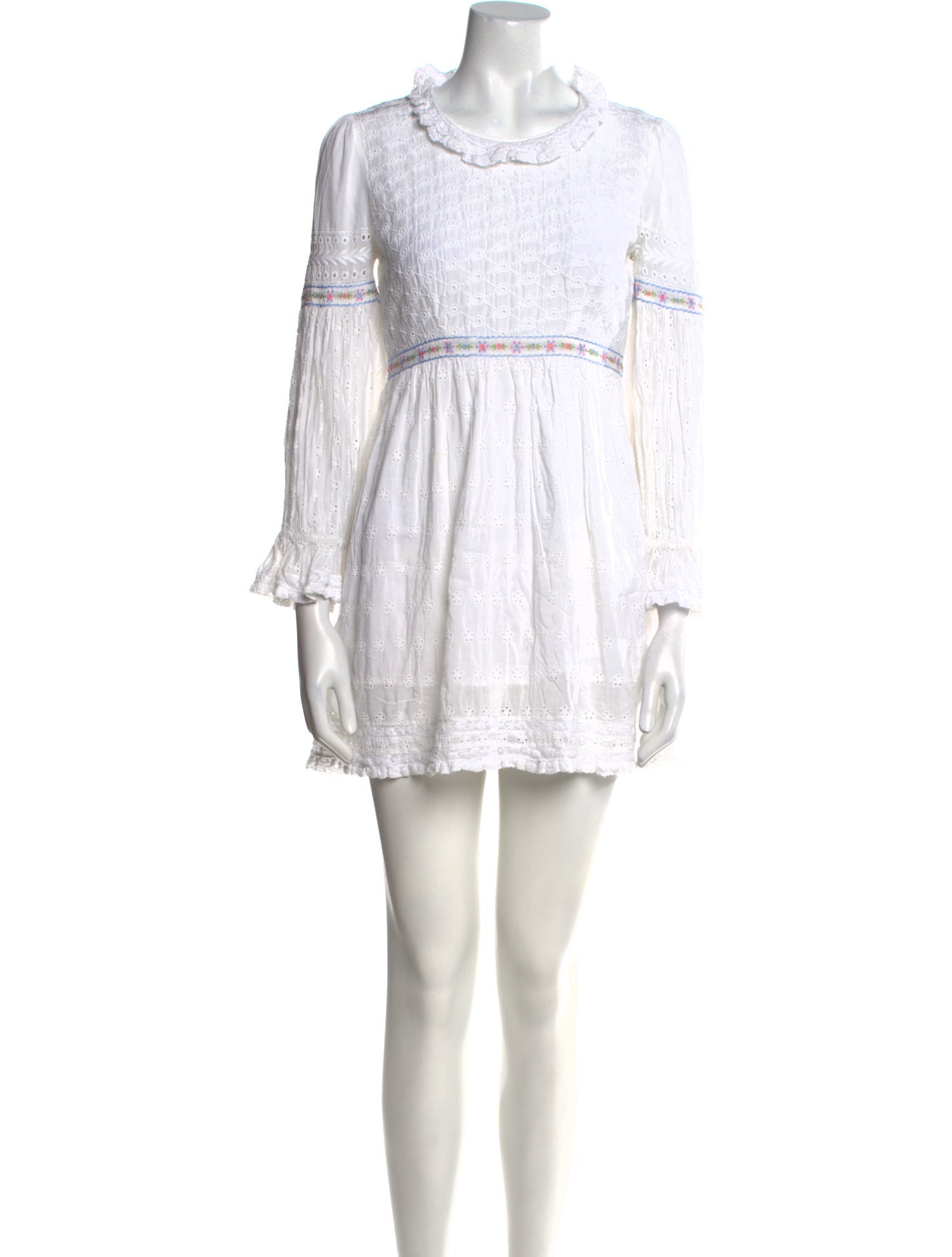 LoveShackFancy Scoop Neck Mini Dress