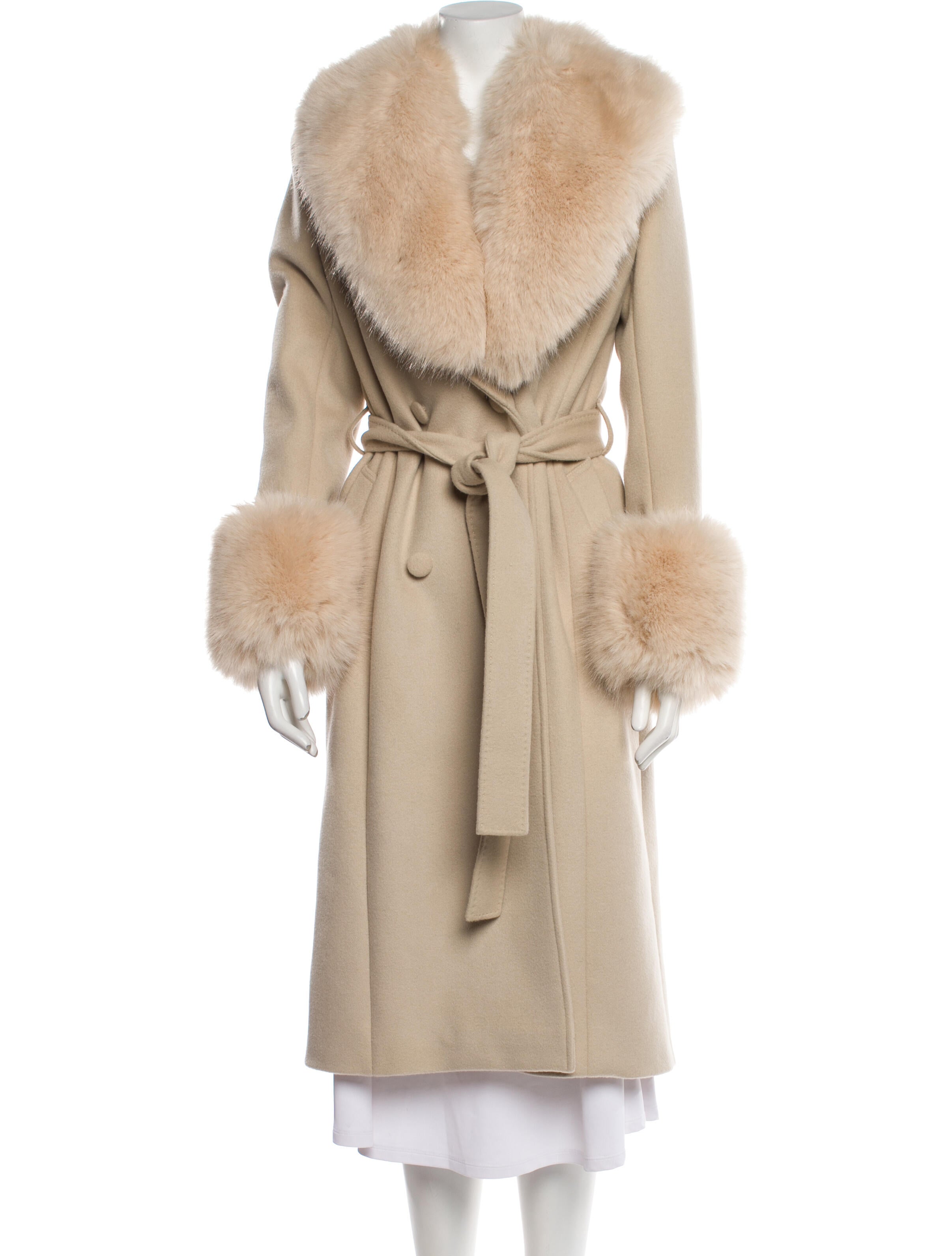 LoveShackFancy Wool Faux Fur Coat