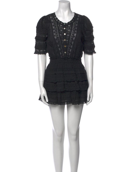 LoveShackFancy Scoop Neck Mini Dress