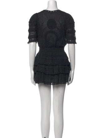 LoveShackFancy Scoop Neck Mini Dress