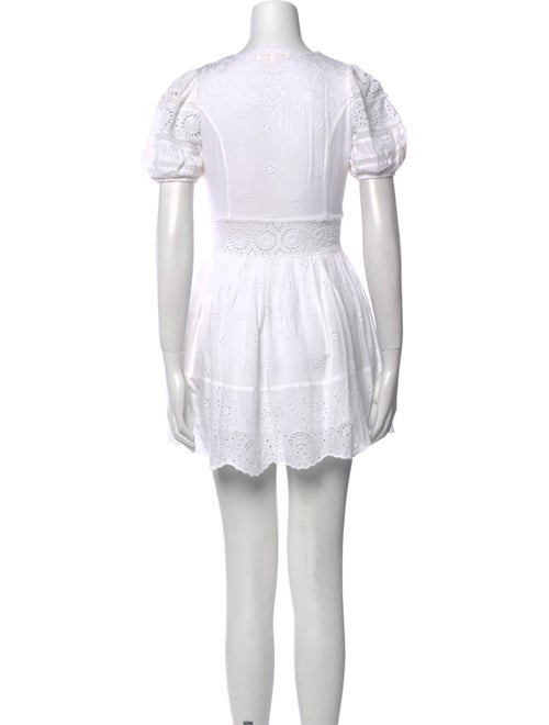 LoveShackFancy V-Neck Mini Dress