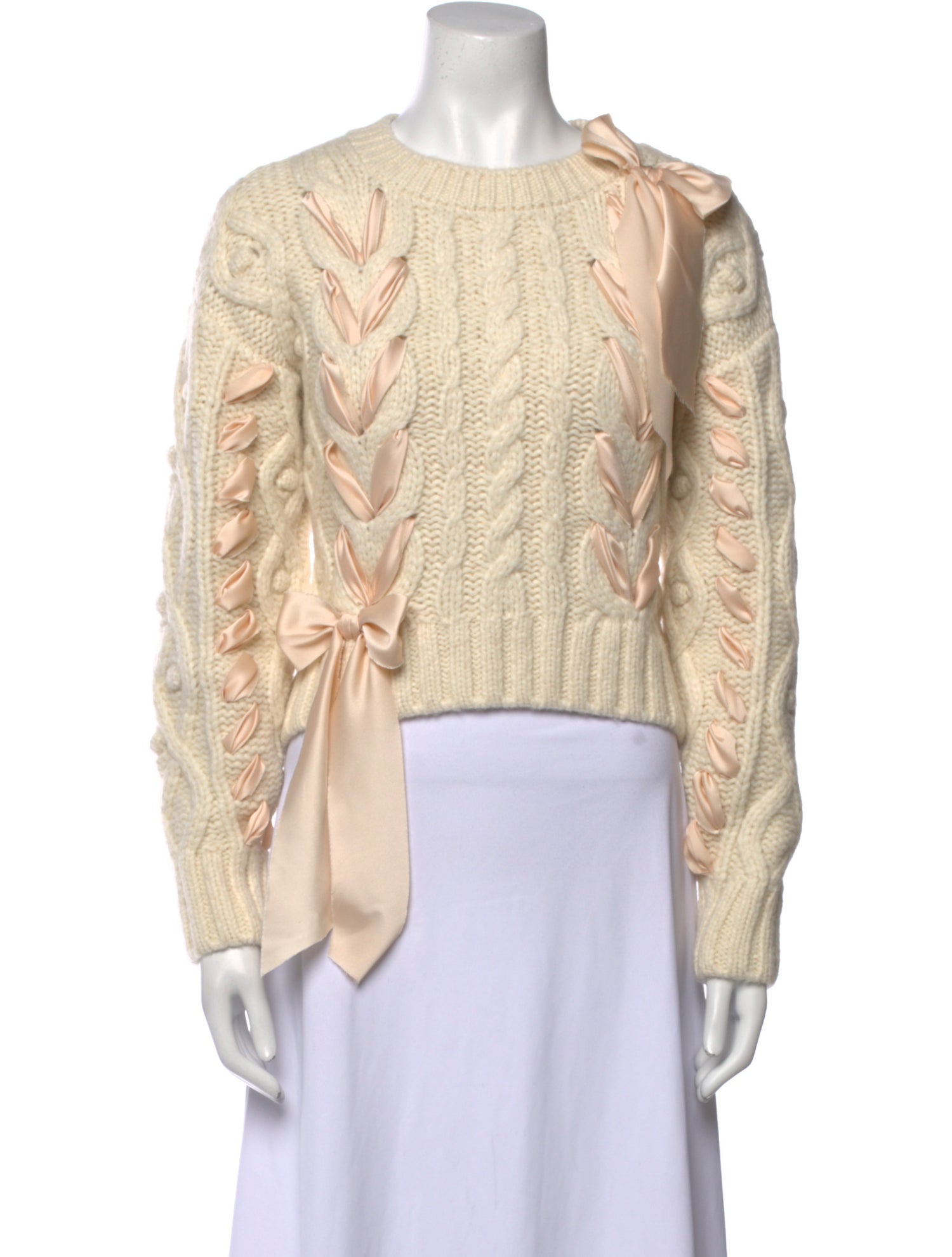 LoveShackFancy Baby Alpaca Crew Neck Sweater