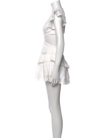 LoveShackFancy V-Neck Mini Dress