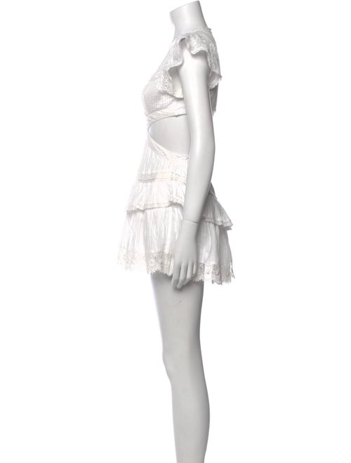 LoveShackFancy V-Neck Mini Dress