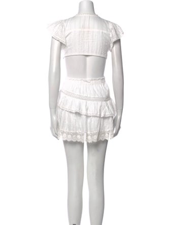 LoveShackFancy V-Neck Mini Dress