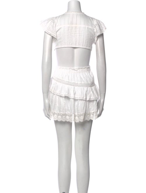 LoveShackFancy V-Neck Mini Dress