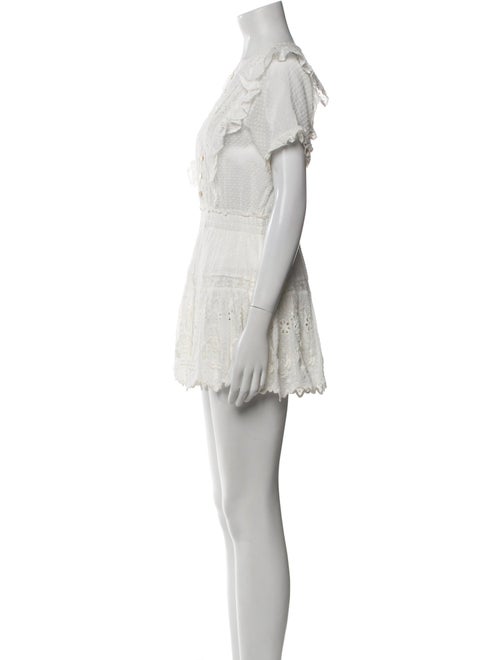 LoveShackFancy V-Neck Mini Dress