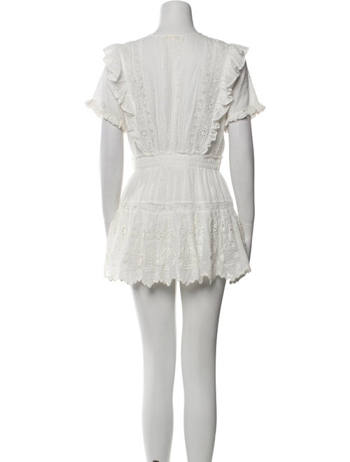 LoveShackFancy V-Neck Mini Dress