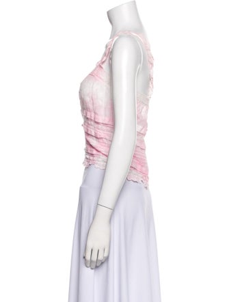 LoveShackFancy Square Neckline Sleeveless Crop Top