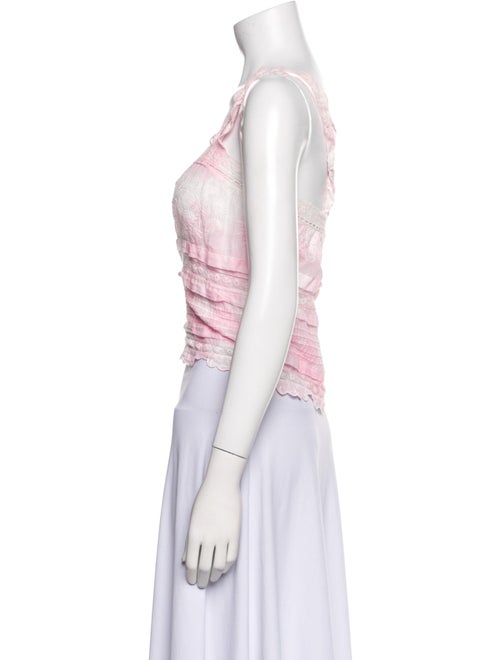 LoveShackFancy Square Neckline Sleeveless Crop Top